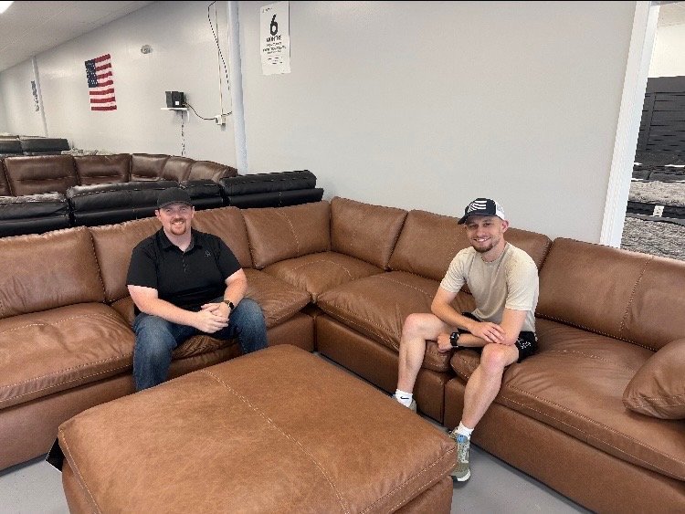 Larry and Tanner, owners of BoxDrop Furniture Summersville